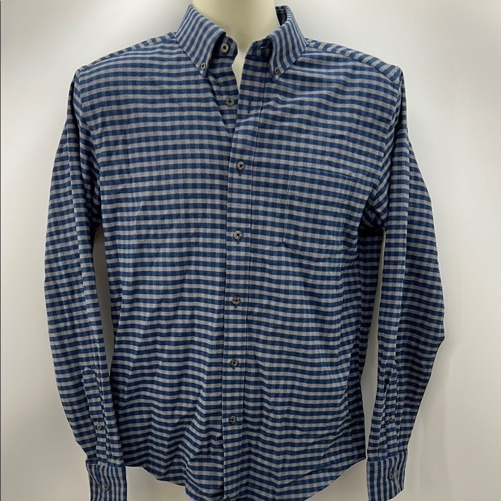 UNTUCKit Blue Casual Gingham Button Down Shirt